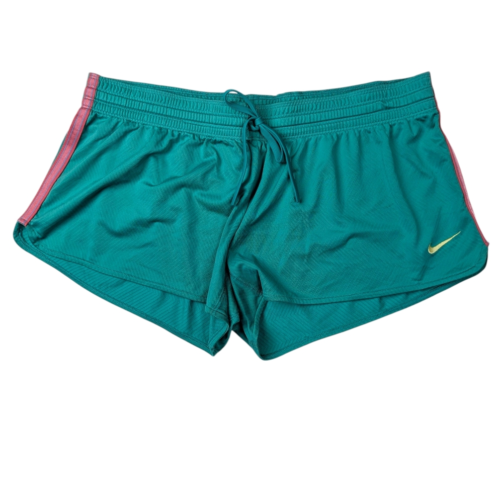 Nike Women's Teal and Pink Retro Drifit Athletic Shorts